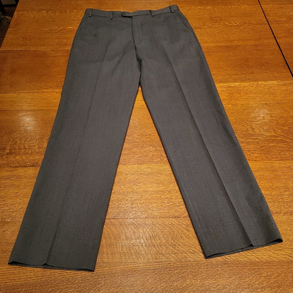 Zanella Super 120s 100% Wool Benny Pants Trousers Made In Italy 34 Men's Gray